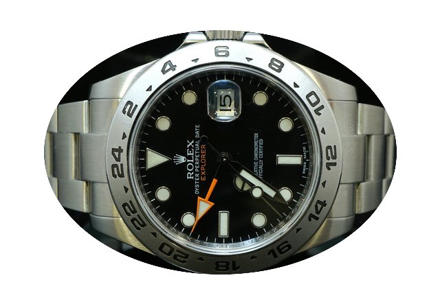 Rolex 2012 Explorer 2, 216570, Black Dia...