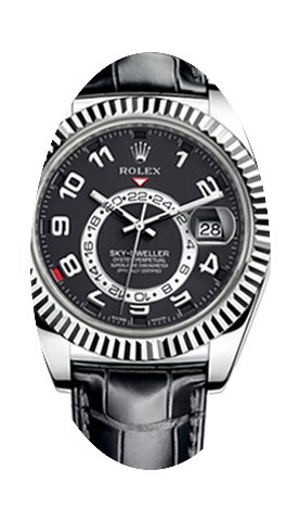 Rolex SKY-DWELLER WHITE GOLD LEATHER...