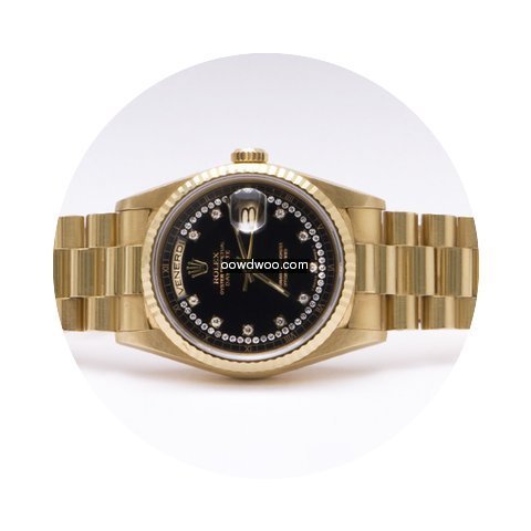 Rolex Day-Date 18238 Black String Dial D...