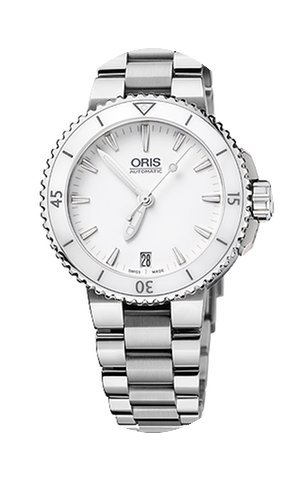 Oris Aquis Date 36, Ceramic Top, White D...