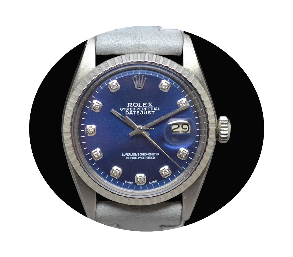 Rolex Datejust 1603 Blue Diamond...