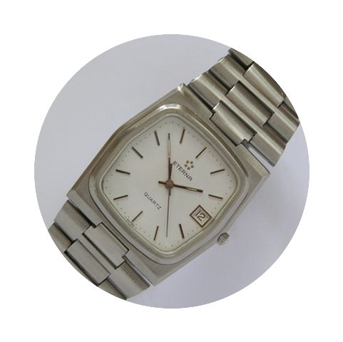 Eterna Herrenuhr Quarz mit Edelstahlband...