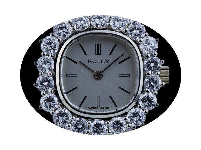 Rolex 18k W/G Silver Dial Diamond Set Vi...