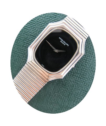 Patek Philippe White Gold Onyx Unusual B...