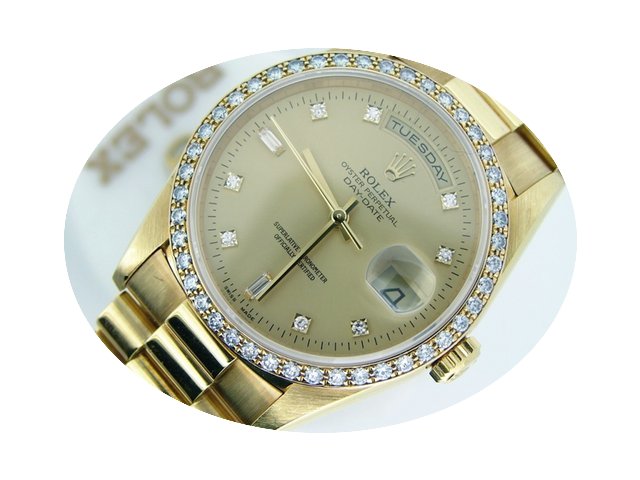 Rolex Yellow Gold Diamond Day-date With ...