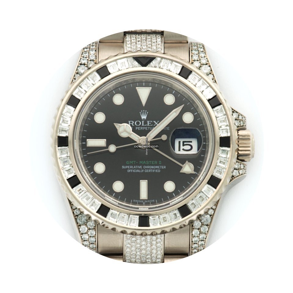 Rolex GMT-MASTER II White Gold Diamond 1...