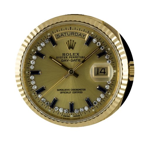 Rolex 18k Y/G Champagne Dia & Sapphi...