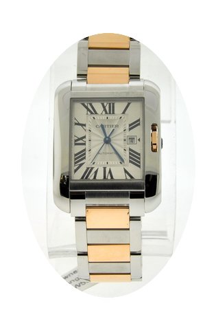 Cartier Tank Anglaise Steel and Rose Gol...