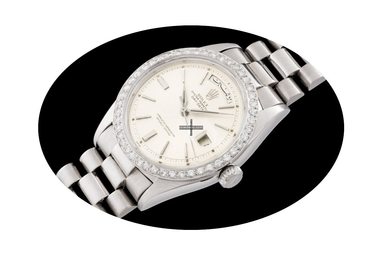 Rolex The Platinum Diamond Arabic Day Da...