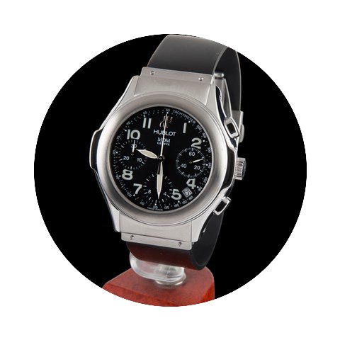 Hublot navy elegant chrono steel automat...