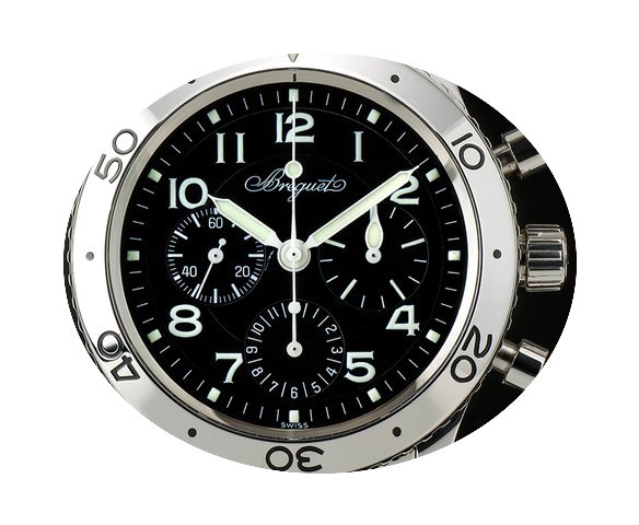 Breguet S/S Black Dial Flyback Aeronaval...