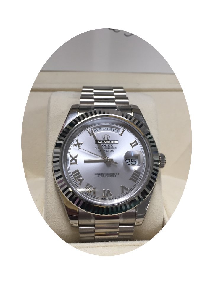 Rolex 218239 Day-Date II White Gold Pres...