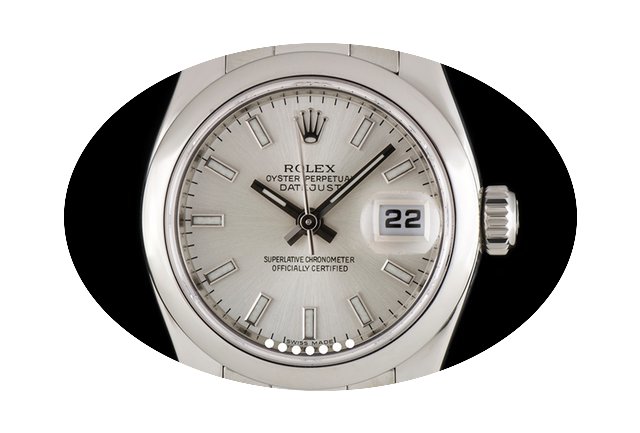 Rolex S/Steel O/P Silver Baton Dial Date...