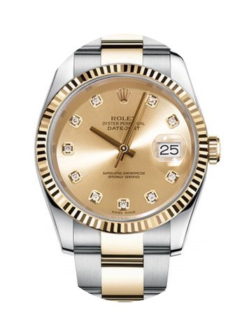 Rolex New Style Datejust Two Tone Fluted...