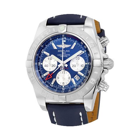 Breitling Chronomat 44 Blue Dial Bue Lea...