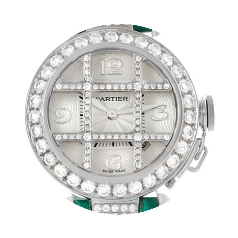 Cartier Pasha 32mm 18k White Gold Diamon...