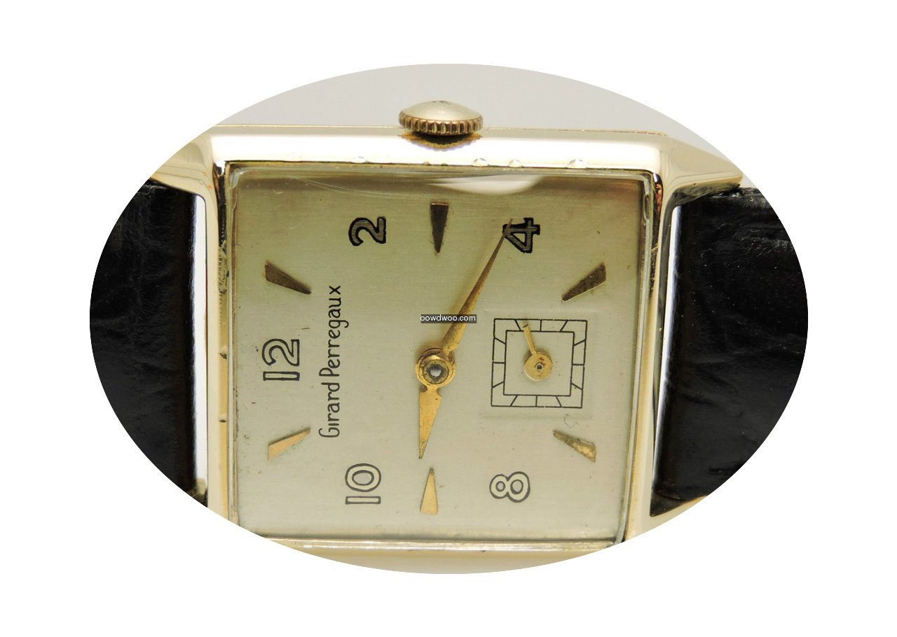 Girard Perregaux Square Dial Watch 14K Y...