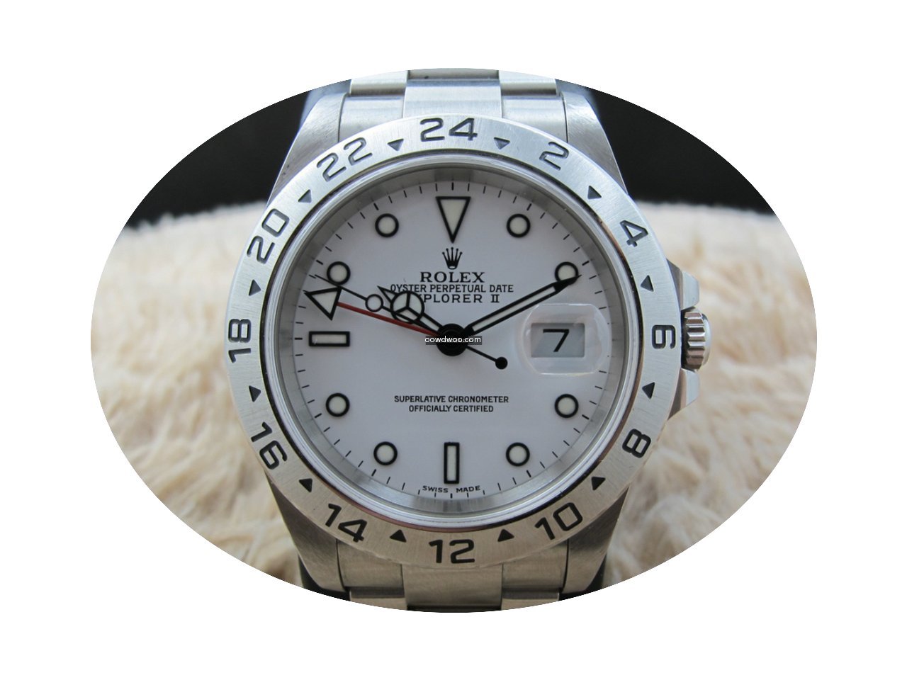 Rolex EXPLORER 2 16570 White Dial Mint C...