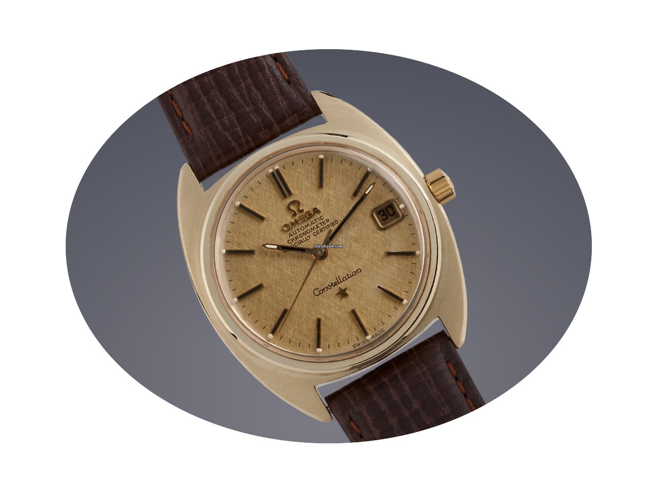 Omega Constellation gold capped automati...