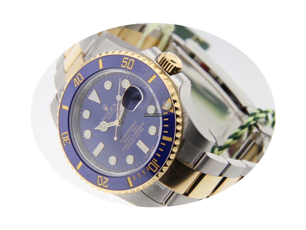 Rolex Submariner 116613 Two-Tone Blue Ce...