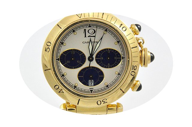 Cartier Pasha Chronograph GELBGOLD NEW R...