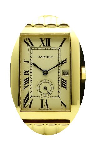 Cartier Tank Americaine Medium, 18 kt ye...