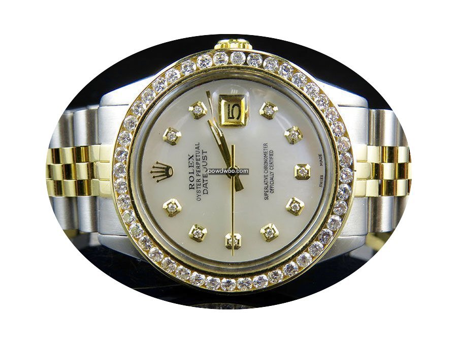 Rolex Mens Rolex Datejust 2 Tone 18k Gol...