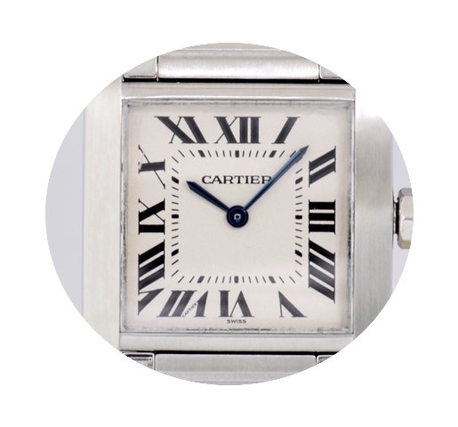 Cartier Tank Francaise Lady Stahl Papier...