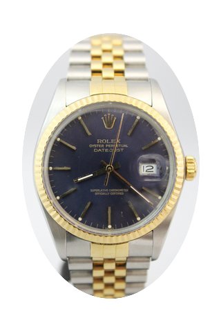 Rolex Datejust 16013 Blue Dial Papers Ro...