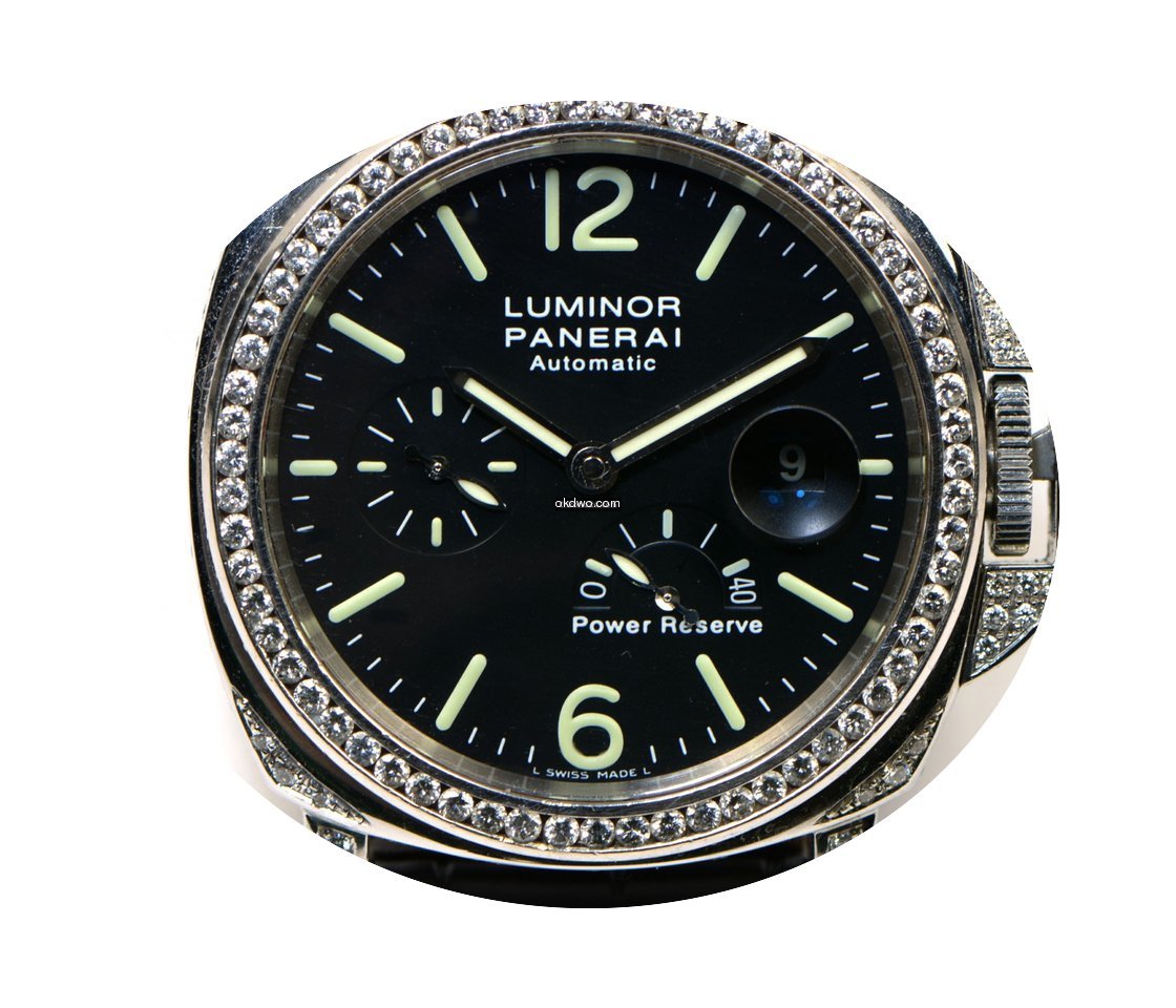 Panerai Custom 5.5ct VVS Diamond Bezel &...