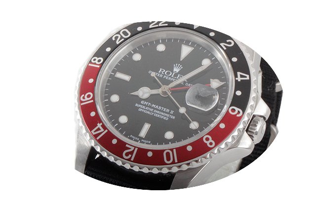 Rolex Mens SS GMT-Master II - Black Dial...