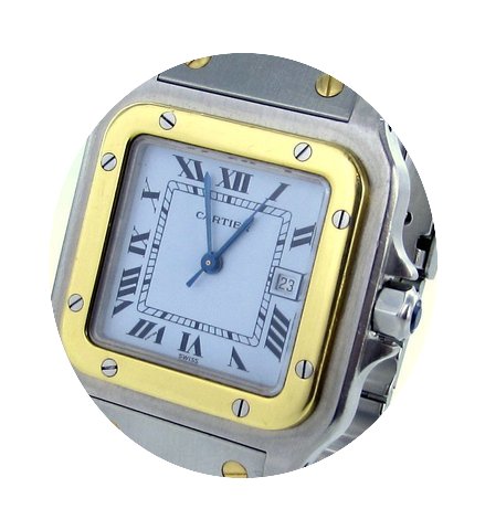 Cartier Santos Automatik Herren Uhr Stah...