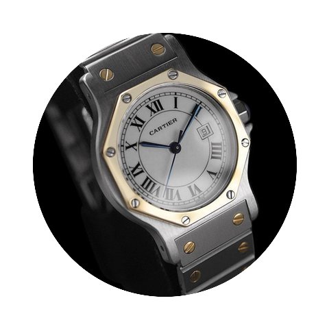 Cartier Santos Octagon Mens Midsize Watc...