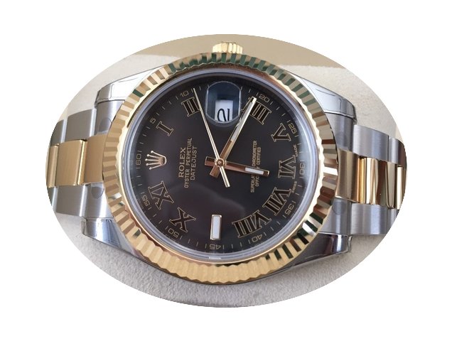 Rolex Oyster Datejust II Gold Steel Blac...