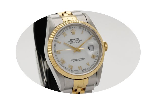 Rolex Datejust steel / gold - roman nume...