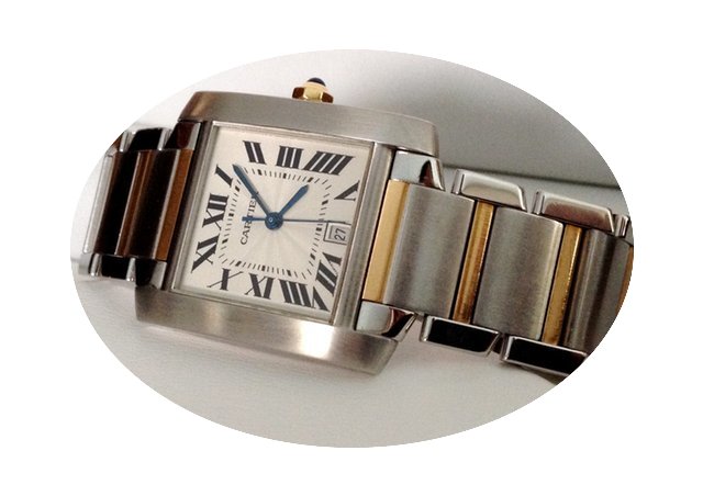 Cartier Tank Francaise Gold Steel Large ...