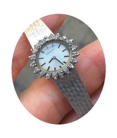 Zenith Art deco Oro Gold Lady lady 24 mm...