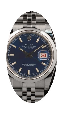 Rolex Datejust bleu index Jubile 116200 ...