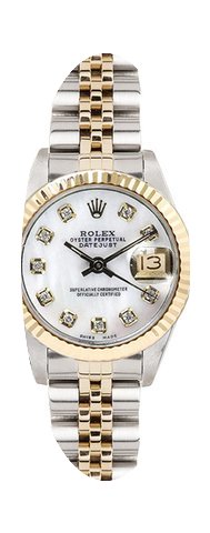 Rolex Women's Datejust Two Tone Fluted C...