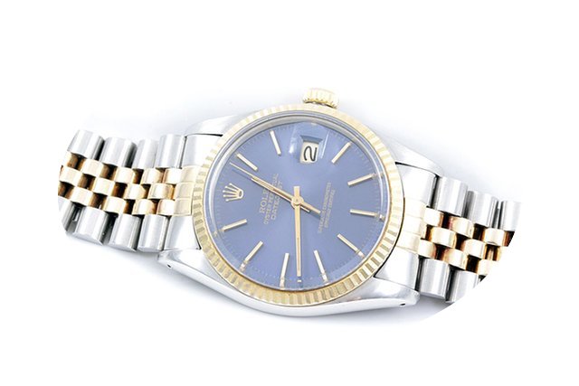 Rolex Mens 2tone Datejust - Blue Stick M...