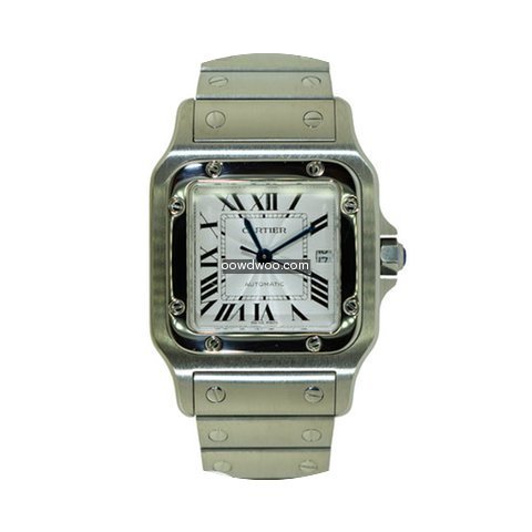 Cartier Santos Galbee on Steel Bracelet...