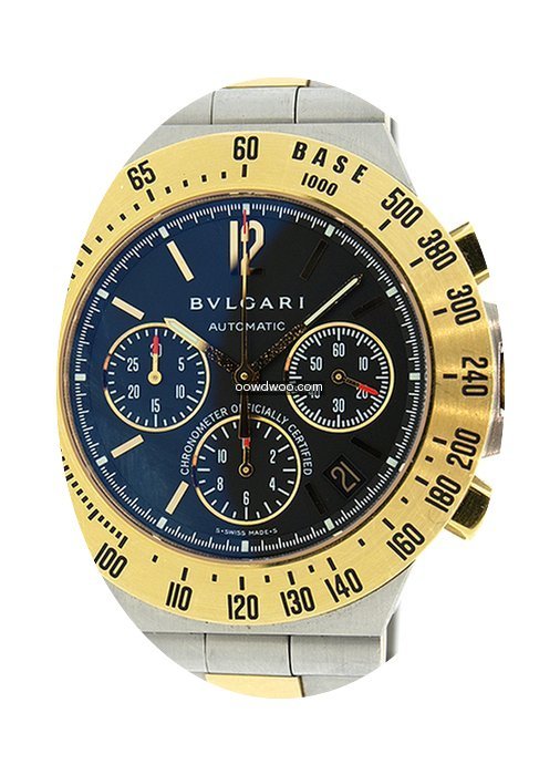 Bulgari Diagono 18K Gold and Stainless S...