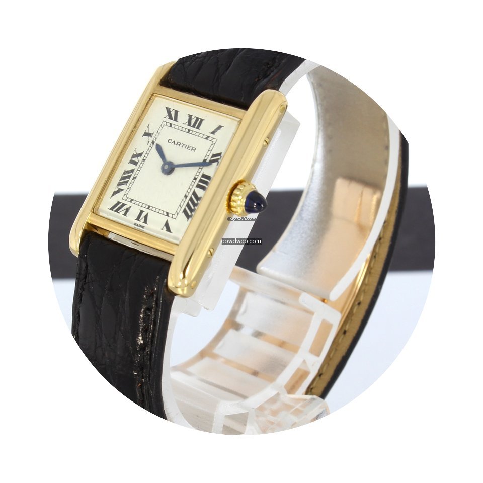Cartier Tank Damen Uhr In Gold Mit Handa...