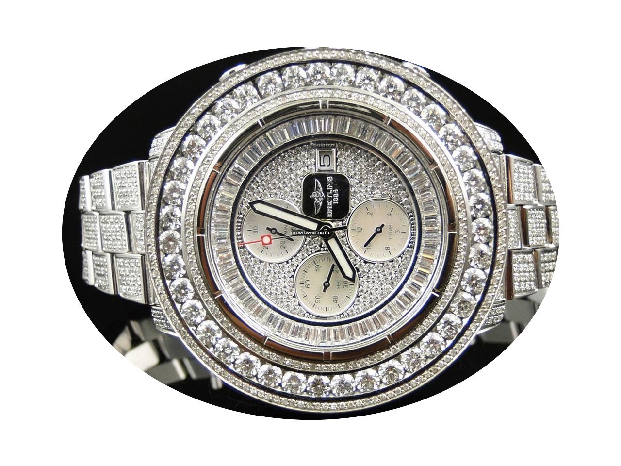 Breitling Mens 3 Row Breitling Super Ave...