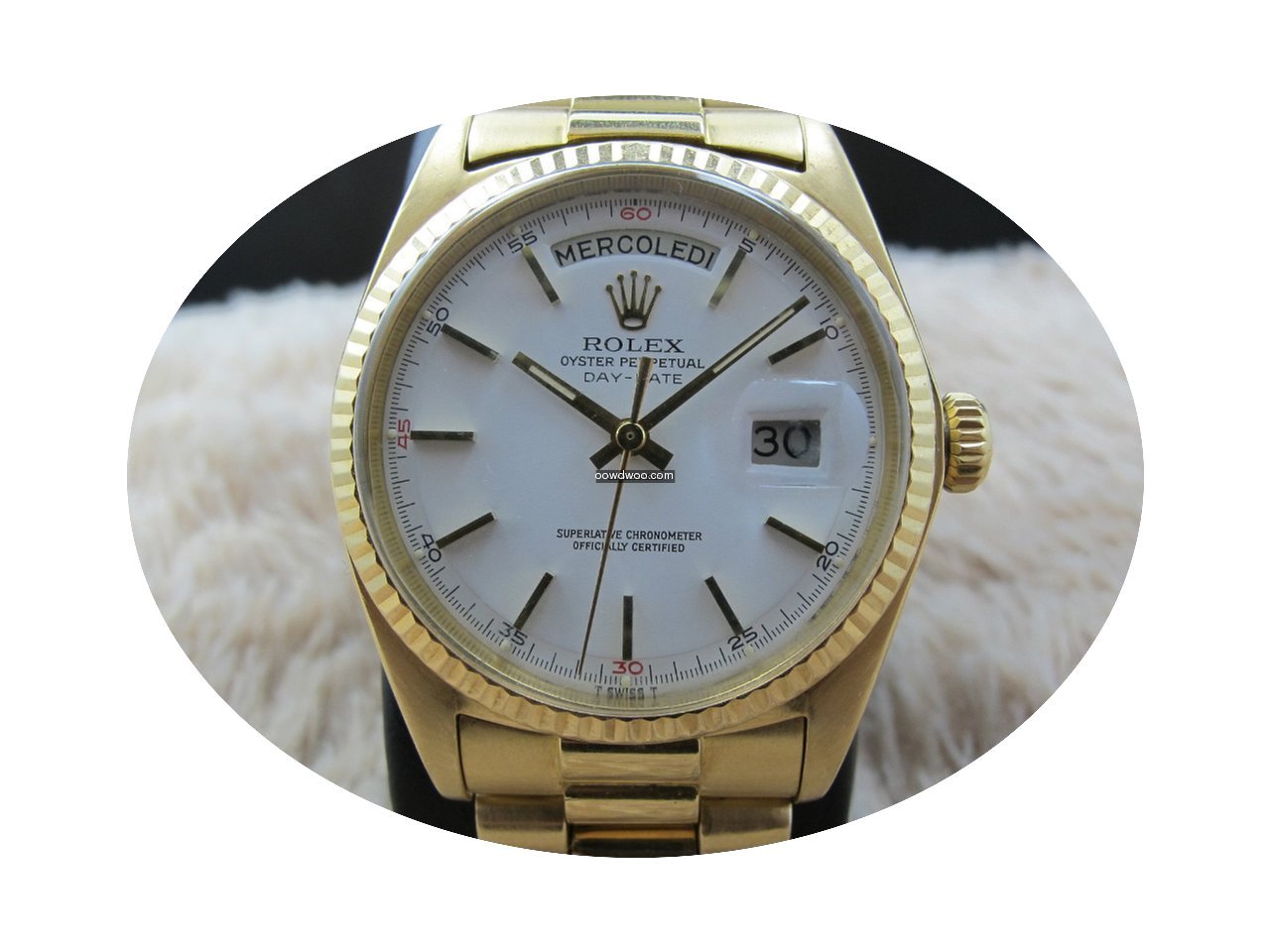 Rolex DAY-DATE 1803 18K Original White D...