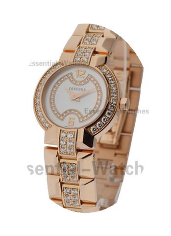 Concord La Scala Round Rose Gold with Di...