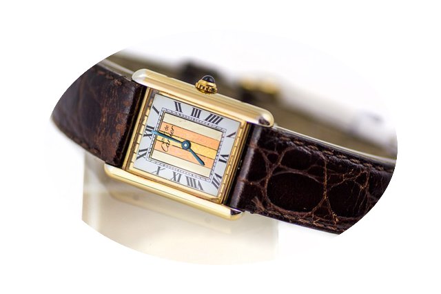 Cartier TANK VERMEIL QUARTZ SILVER 925 5...