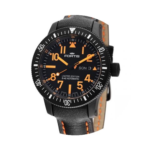Fortis B-42 Black Mars 500 Day/Date 647....