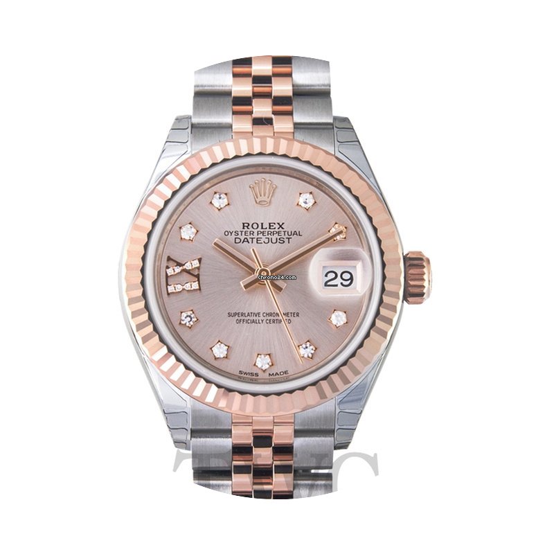 Rolex Lady Datejust 28 Sundust 18k Evero...