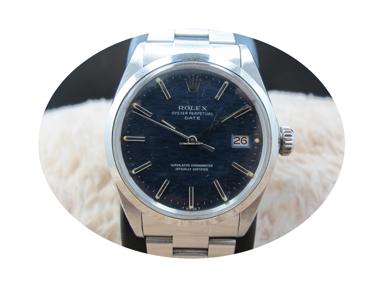Rolex OYSTER DATE 1500 Original Blue Tex...